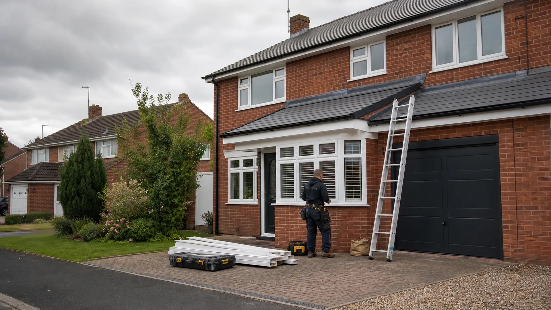 Rendered home exterior with tidy finish
